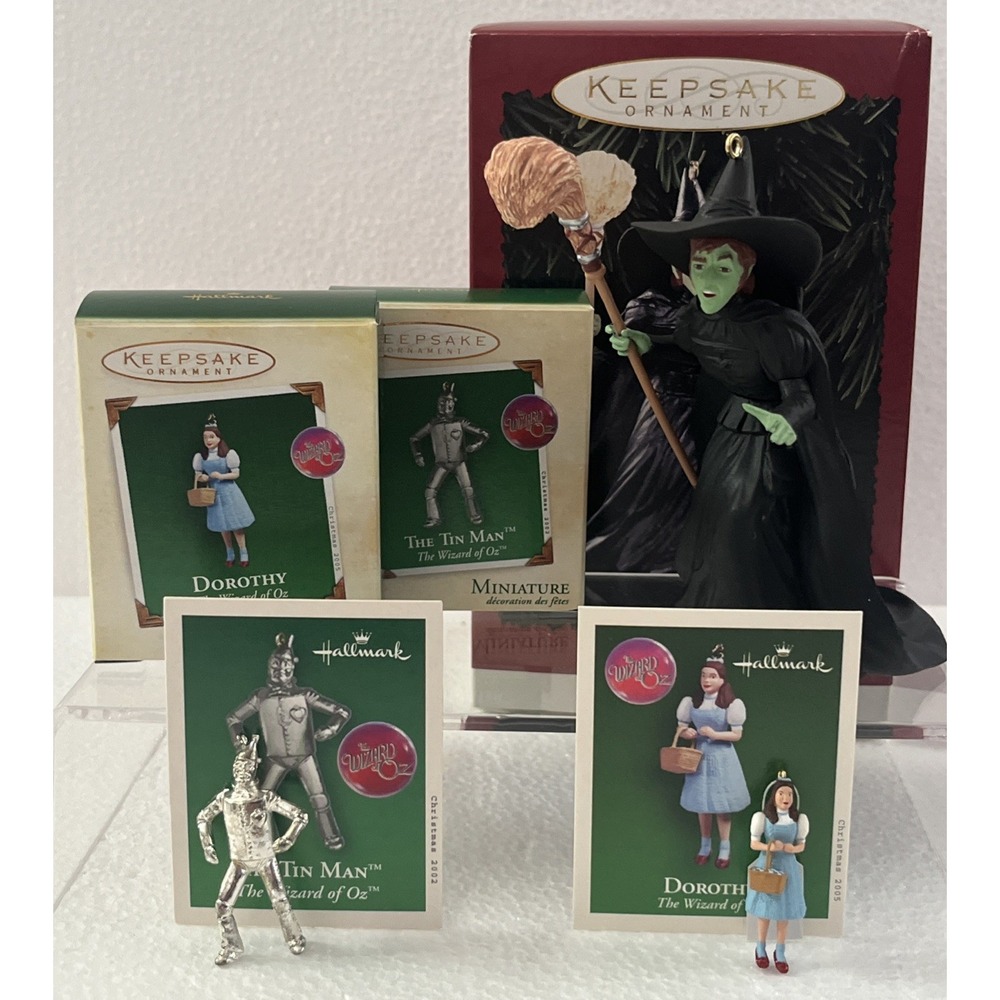 Hallmark Wizard Of Oz 1999 Witch Of The West 2002 The Tin Man 2005 Dorothy